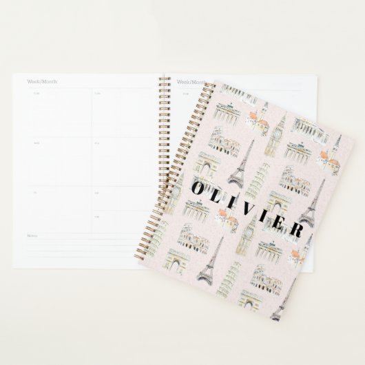 Les monuments de l'Europe peints à la main (Devant avec enveloppe)