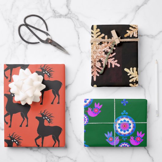 LES MOTIFS SCANDINAVIENS ENTREPOSENT DES FEUILLES  (Recto)