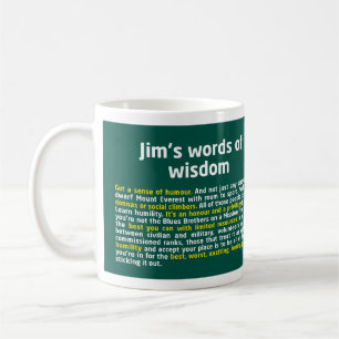 Les mots de JIM de la tasse de sagesse