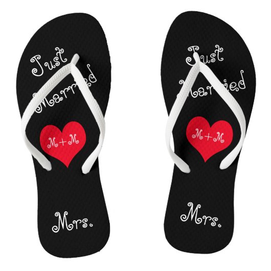 Les Mrs. de Mr. & Mrs. Just Married Tongs (Semelle)