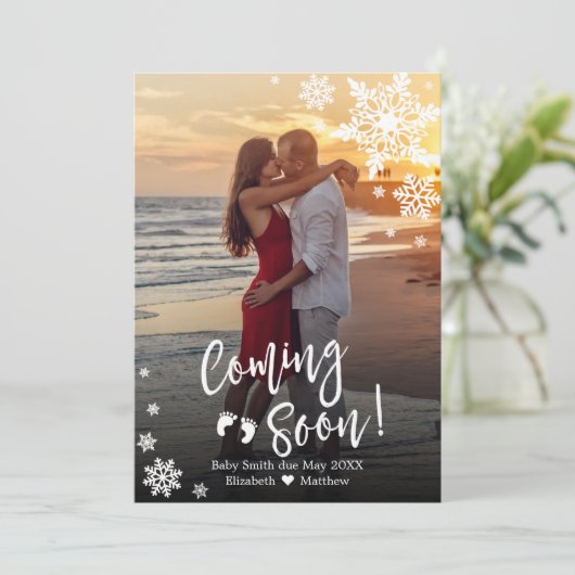 Les Noël approchent bientôt Faire-part de grossess (Debout devant)