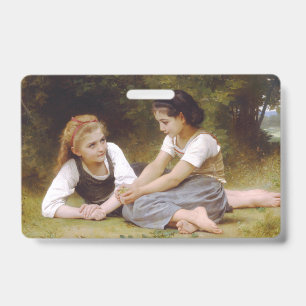 Les Noisettes: Jonge meisjes die hazelnoten verzam Badge