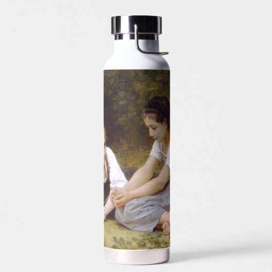 Les Noisettes: Jonge meisjes verzamelen hazelnoten Waterfles (Links)