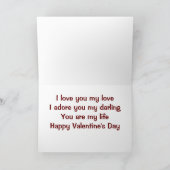 LES NOMBREUSES FAÇONS DONT JE T'AIME LA CARTE DE V (Intérieur)