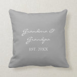 Les nouveaux grands-parents Coussin personnalisé<br><div class="desc">Le cadeau idéal pour annoncer de nouveaux grands-parents! Personnaliser avec une date fixée ou une date d'échéance.</div>