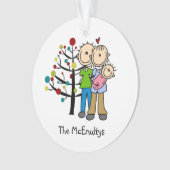 Les nouveaux parents d'une petite fille Ornament d (devant)