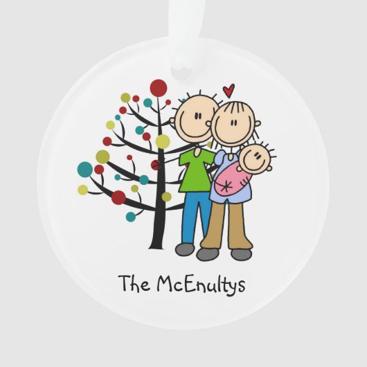 Les nouveaux parents d'une petite fille Ornament d (devant)