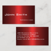 Les nuances de Carte de visite de la norme rouge (Devant / Derrière)