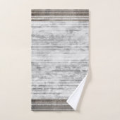 Les nuances de marbre gris et de Motif en bande (Serviette à main)