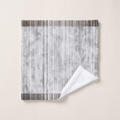 Les nuances de marbre gris et de Motif en bande (Gant de toilette)