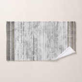 Les nuances de marbre gris et de Motif en bande (Serviette à main)