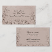 Les nuances de Tan ont affligé le carte de visite (Devant / Derrière)