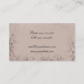 Les nuances de Tan ont affligé le carte de visite (Dos)