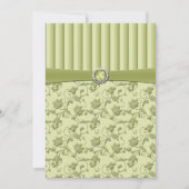 Les nuances d'une Faire-part de mariage verte à fl (Devant)