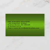 Les nuances modernes de Cartes de visite professio (Dos)