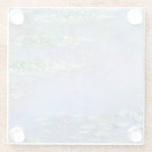 Les Nympheas Water Lilies Glazen Onderzetter (Achterkant)