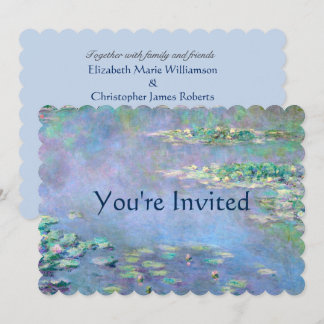 Les Nympheas Water Lilies Monet Fine Art Wedding Kaart