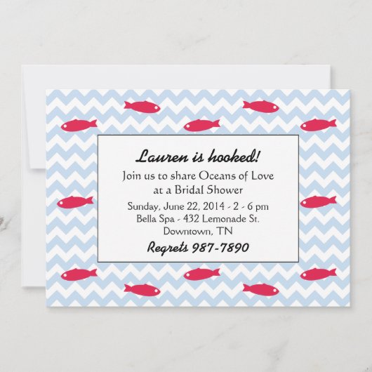 Les océans des Invitations de la Fête de l'mariée (Devant)