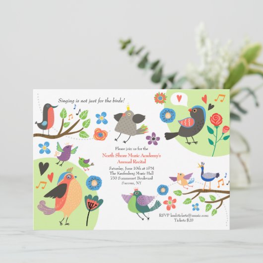 Les Oiseaux Chantent Invitation (Debout devant)