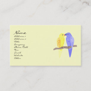 Les oiseaux dans les Cartes de visite amoureux