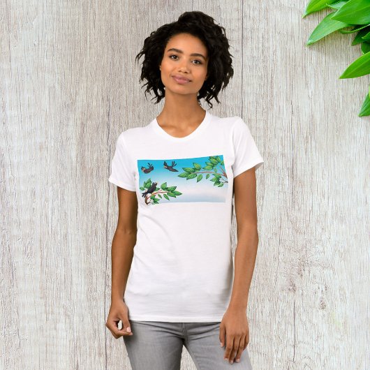 Les Oiseaux Dans Un T-shirt Arbre