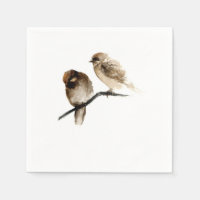 Les oiseaux dessinent des serviettes en papier ave