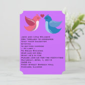 Les oiseaux en amour faire-part de mariage image. (Debout devant)