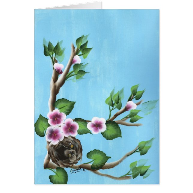 Les oiseaux en carte nid (Devant)