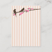 Les oiseaux sur les cartes de réception Sakura en  (Dos)