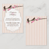 Les oiseaux sur les cartes de réception Sakura en  (Devant / Derrière)