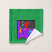 Les Oiseaux sur Vert (Gant de toilette)