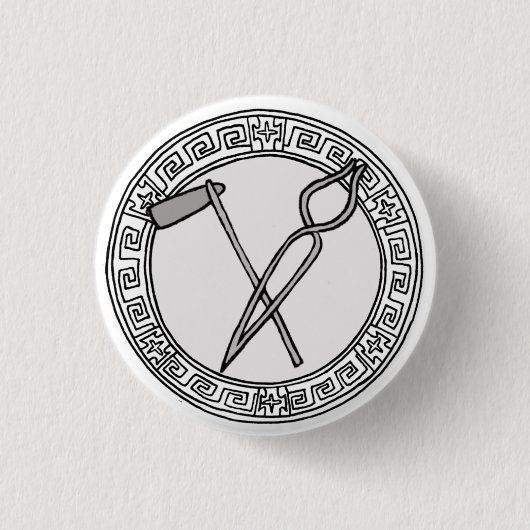 Les Olympiens ! Symbole Hephaistos / Vulcan badge (Devant)