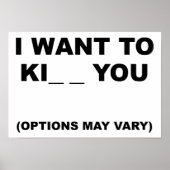 Les options peuvent varier Funny Poster (Devant)