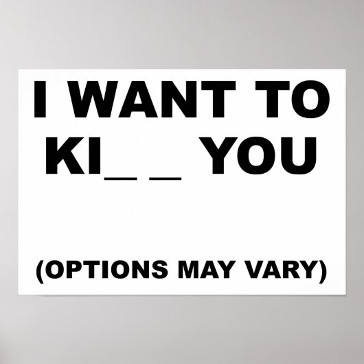 Les options peuvent varier Funny Poster (Devant)