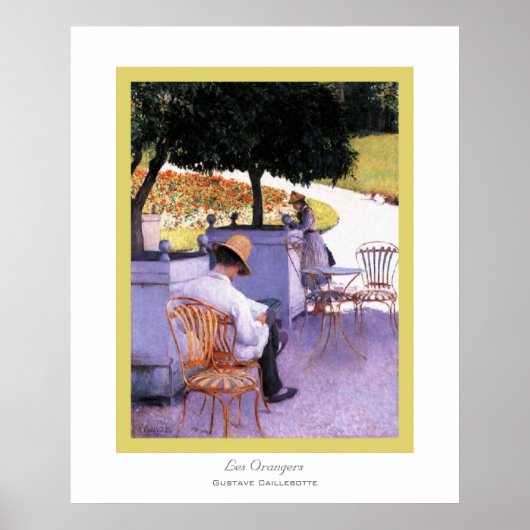 Les Orangers~ Gustave Caillebotte Poster (Voorkant)