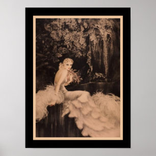 "Les Orchidées et Dame aux Lis" (1 de 2) Art Déco