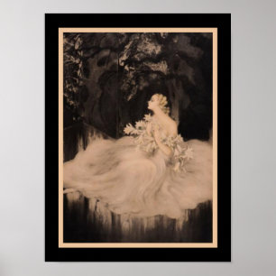 "Les Orchidées et Dame aux Lis" (2 de 2) Art Déco