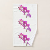 Les orchidées sur l'ensemble de serviettes de bain (Serviette à main)