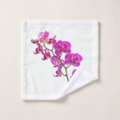 Les orchidées sur l'ensemble de serviettes de bain (Gant de toilette)