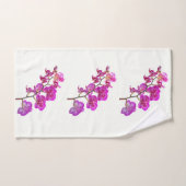 Les orchidées sur l'ensemble de serviettes de bain (Serviette à main)