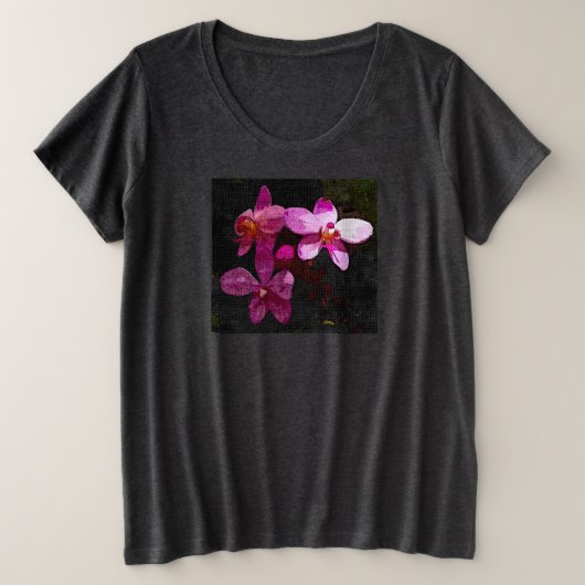 Les Orchidées violettes pour femmes plus taille (Design devant)