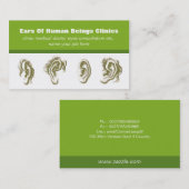 les oreilles entendent le carte de visite (Devant / Derrière)