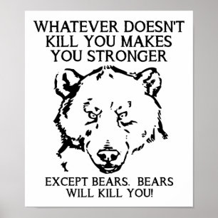 Les ours vous tueront Affiche drôle