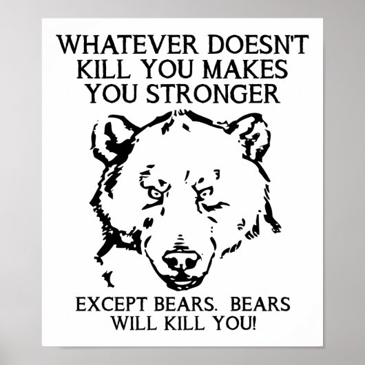 Les ours vous tueront Affiche drôle (Devant)