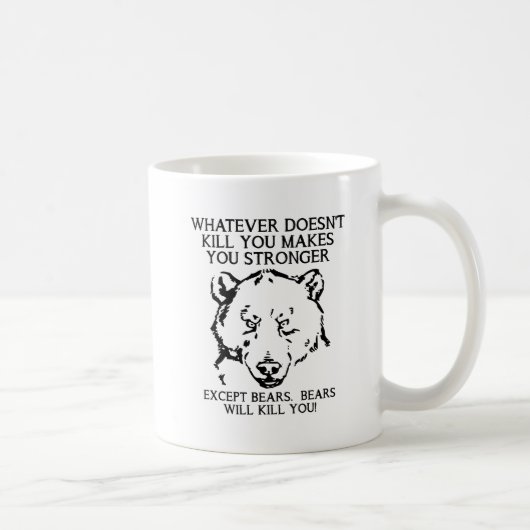 Les ours vous tueront Mug drôle (Droite)