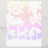 Les palmiers pastel écrivent du papier (Dos)