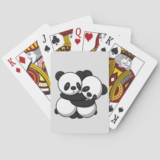Les Pandas Accrochent Les Cartes De Jeu (dos)