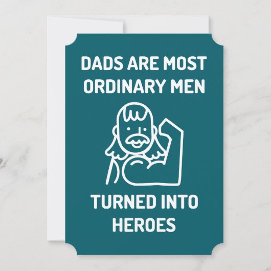 Les papas sont des héros Carte de la fête des père (Devant)