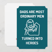 Les papas sont des héros Carte de la fête des père (Devant / Derrière)