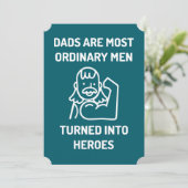 Les papas sont des héros Carte de la fête des père (Debout devant)